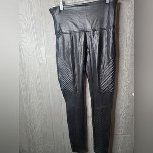 SPANX Black Textured Leggings